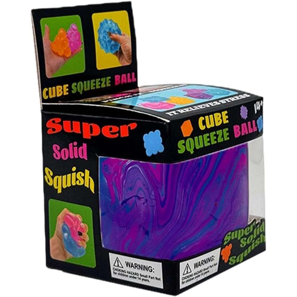 Squishy Adults,Squishy Slow Rising Fidget Cube Sensory for Anxiety Stress Relief High Density Ice Squeeze Ball Cubes Purple (Purple) 9a5
