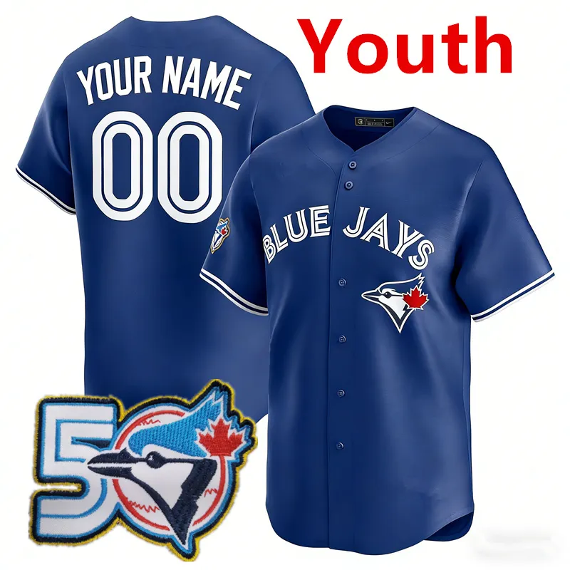 Torontos 2026 50th Anniversary Blue Jays Baseball Jersey Je Carter 27 Vladimir Guerrer Jr. Kazuma Okamoto 4 Gerge Springer 30 Kirk 39 Trey Yesavage 22
