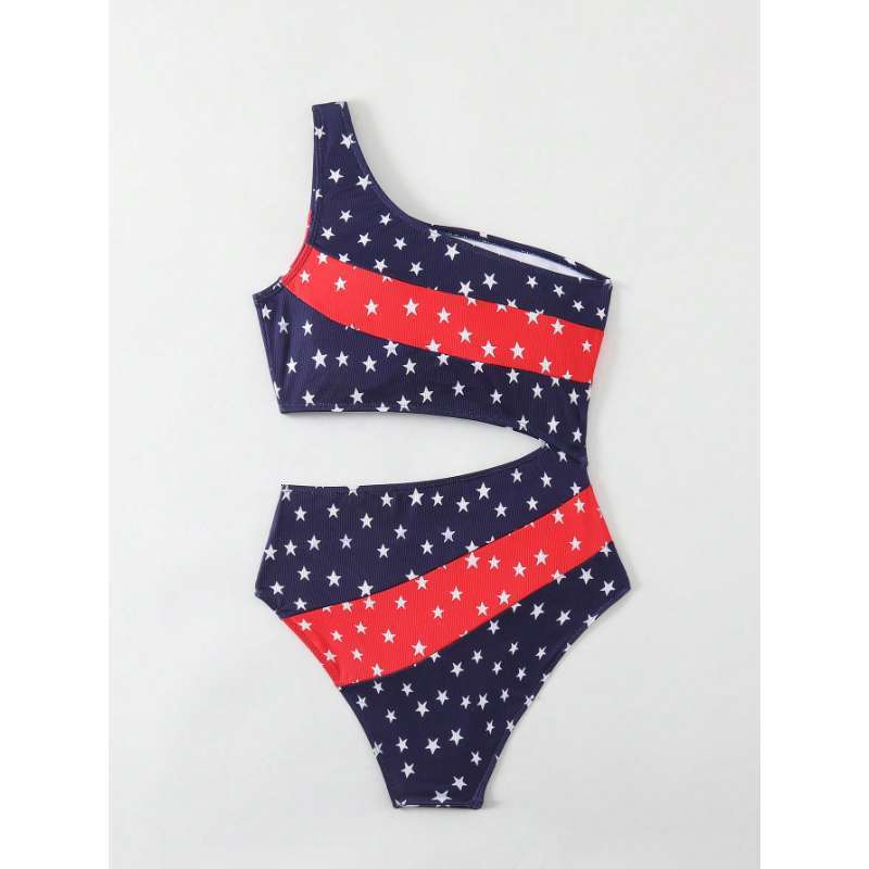 style women, sexy one-shoulder hollow-out slim-fit one-piece swimsuit, new swimsuit for women
