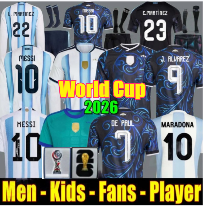 2026 2027 Argentina star Soccer Jerseys MESSlS Fans Player retro 78 86 94 96 00 01 06 10 DYBALA MAC ALLISTER DI MARIA MARTINEZ DE PAUL 25 26 27 mens Kids