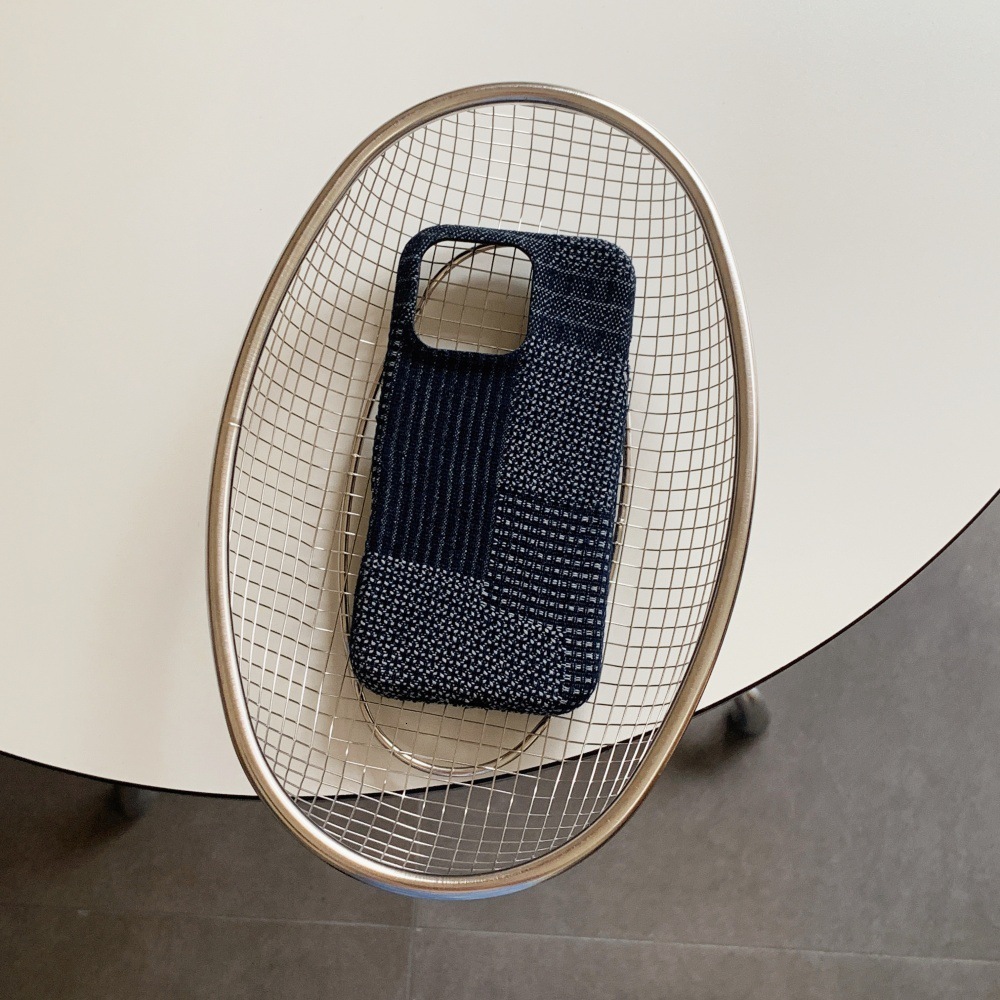 Suitable for Apple 17/16PRO simple denim phone case iPhone15/14PRO solid color protective cover 13 niche