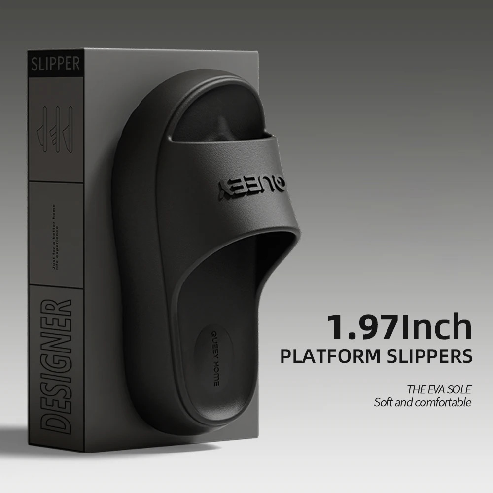 Stylish Women Slippers 6cm Thick Sole Pressure Distribution Soft Bouncy Comfort Beach Sandals Anti Slip Lightweight Shoes 260409