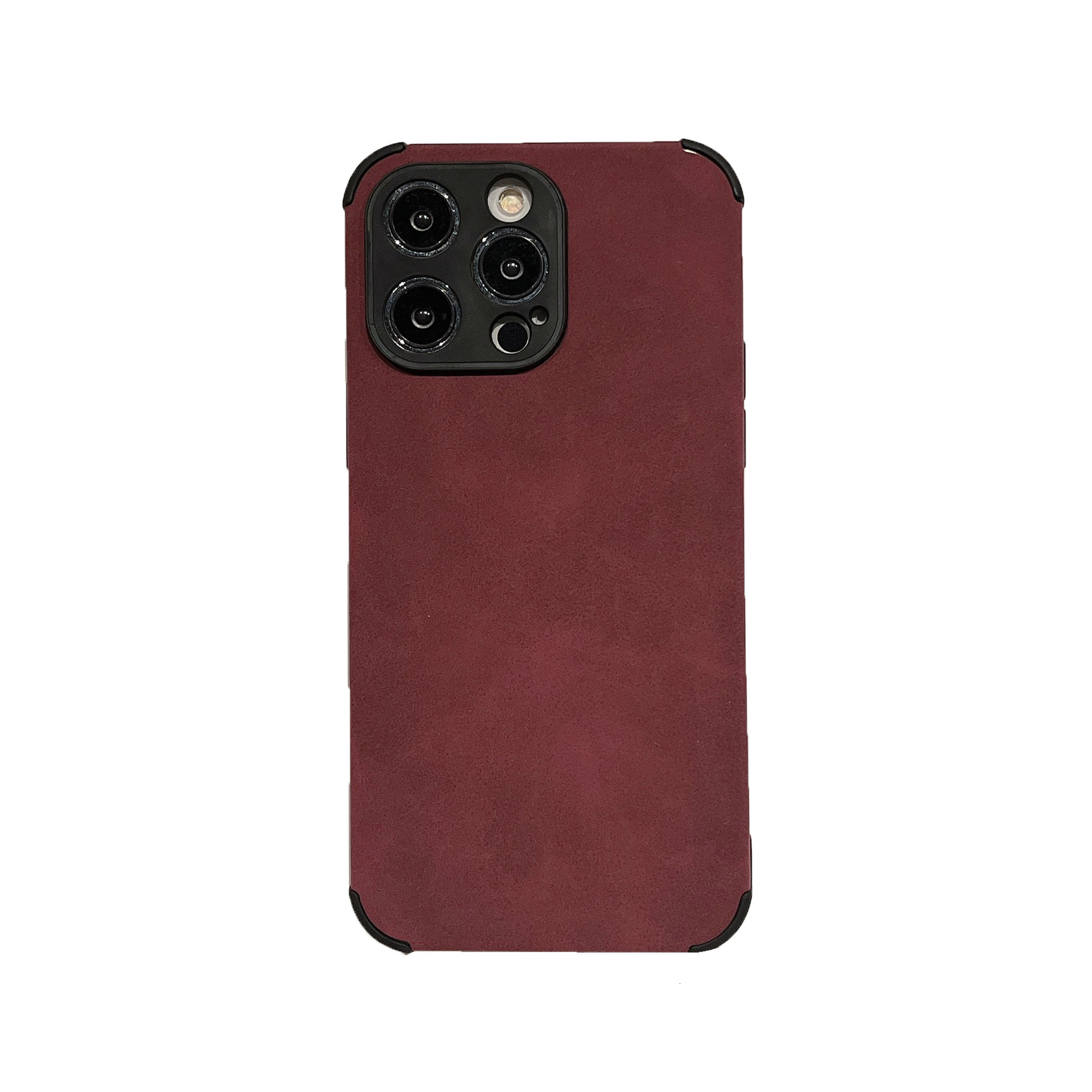 Compatible 12 Solid Color Lambskin 13 Full Protection Anti-drop XR Soft Phone Case Apple 11