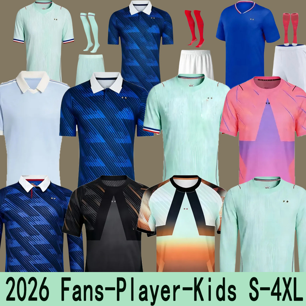 french World Cup 2026 soccer jersey 26 27 France MBAPPE THAUVIN BARCOLA OLISE EKITIKE KANTE DEMBELE Maillots de football shirt equipement de foot Men kids kit enfants