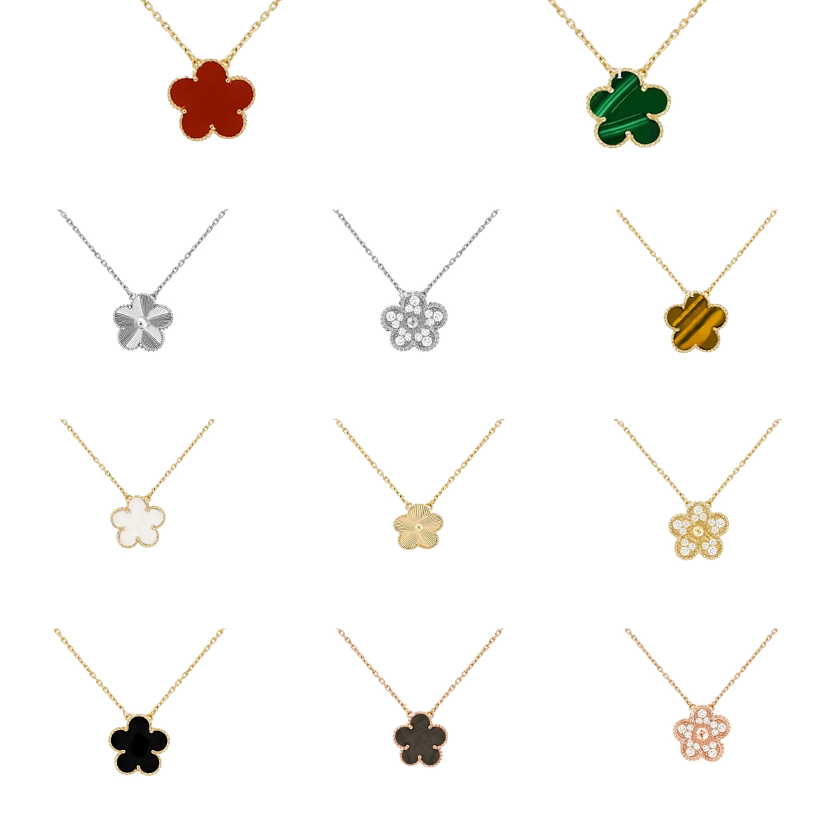 Classic clover single flower pendant necklace, versatile and fashionable neck accessory, suitable for commuting and dating, is the first choice for gift giving.