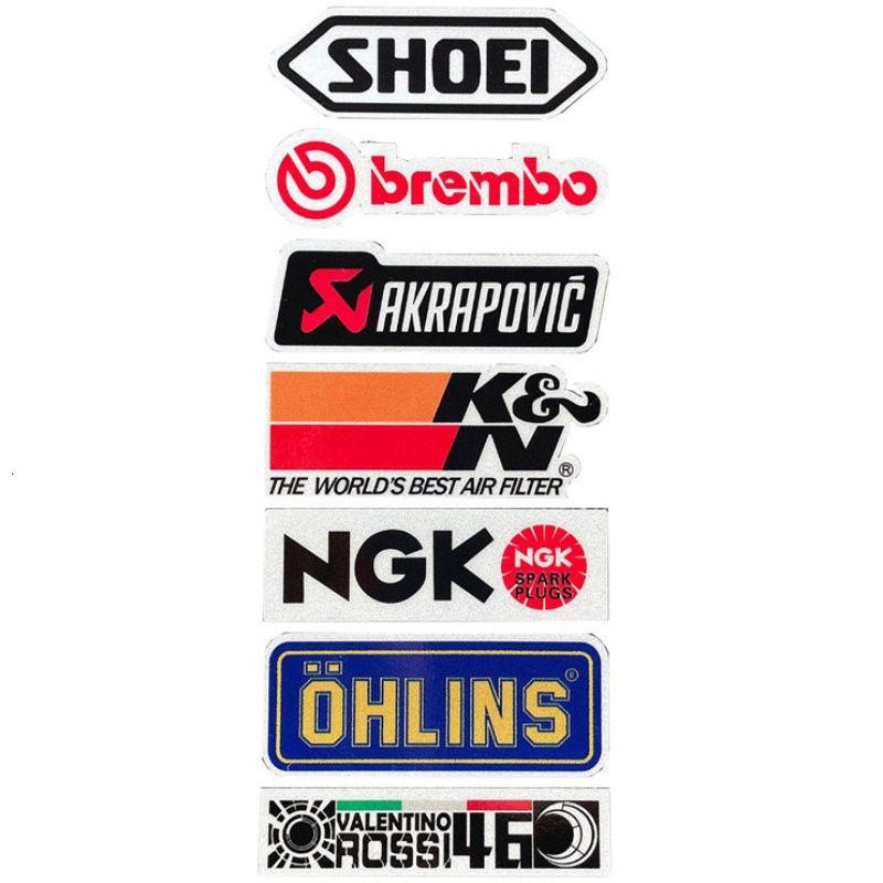 Reflective car sticker sponsor motorcycle sticker helmet sticker electric bike motorcycle decoration scratch reflective sticker
