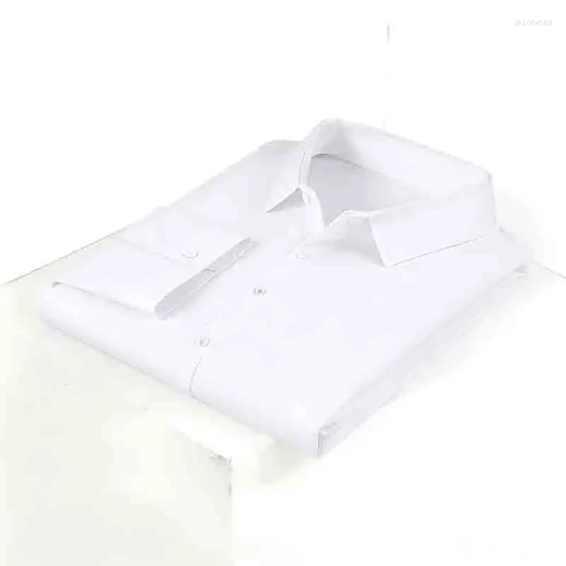 Men's T Shirts Stretch Long Sleeve Dress Shirt Wrinkle-Resistant Business Casual Button Up Top