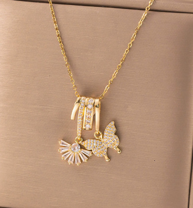 Designer Necklace New Zircon Necklace Unique Design Elegant Style Pendant High-end Luxury Jewelry 2026 New Design Sweater Chain Collar Chain