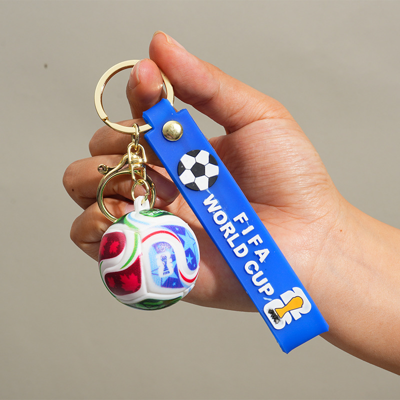2026 US-Canada-Mexico World Cup Keychains Fan Peripheral Souvenirs Football Pendants Creative Cartoon Gifts