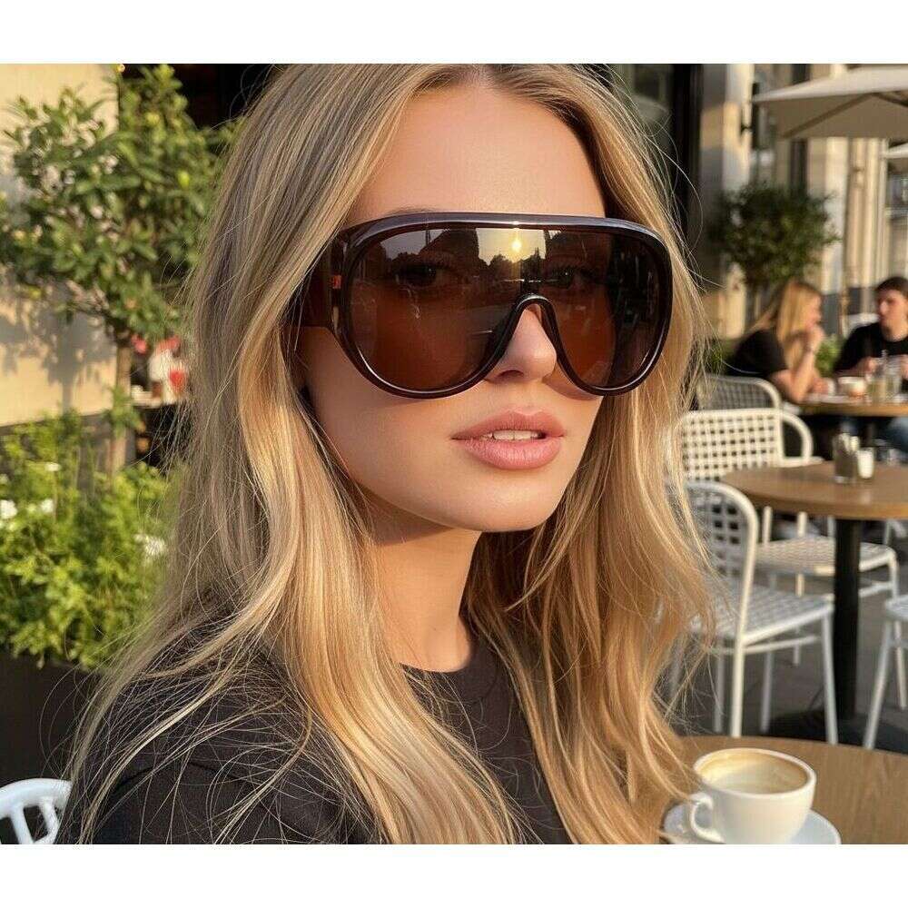 New Large Frame Personality Versatile Street Style Internet Celebrity Sunglasses Unisex Fashion Show Trendy Glasses Chunjinqiuli Chunjinqiuli