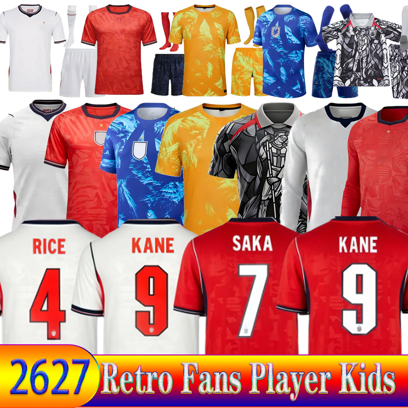 2026 2027 England Soccer Jerseys KANE STERG RASHFORD SANCHO GREALISH MOUNT FODEN HENDERSON 25 26 27 National Football Shirt Men Full Sets Fans Player KIDS Retro888