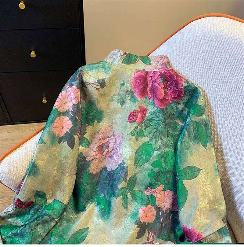 Outerwears New Chinese Light National Wind Jacquard Jacket Women s Spring Tang Suit Buckle High end Retro Coat MAKOUFEI