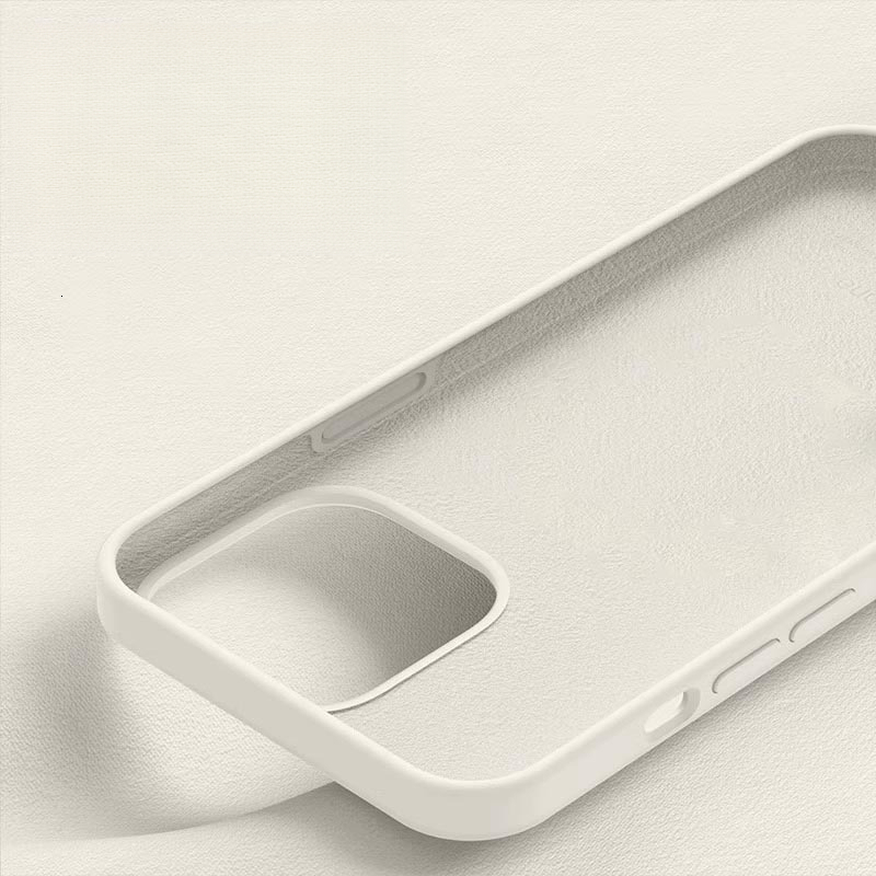 Liquid silicone case suitable iPhone 17, magnetic, full coverage for Apple 14 Pro Max, solid color hard case, thickened