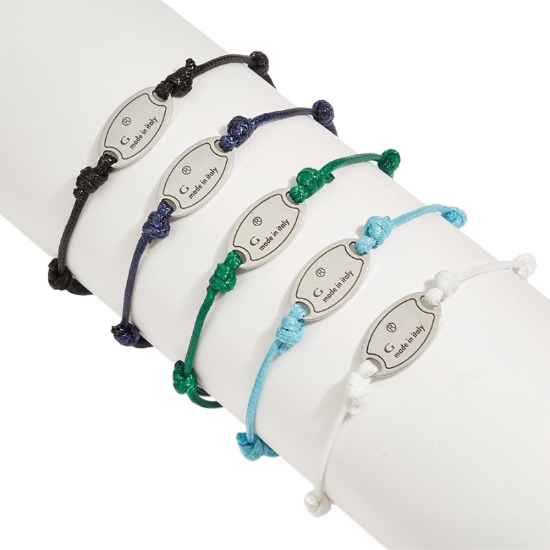 Designer Bracelet for Men New Couple Braided Bracelet Adjustable Stainless Steel Minimalist Fashion Woven Cord Bracelet Mixed Colors Available High Quality