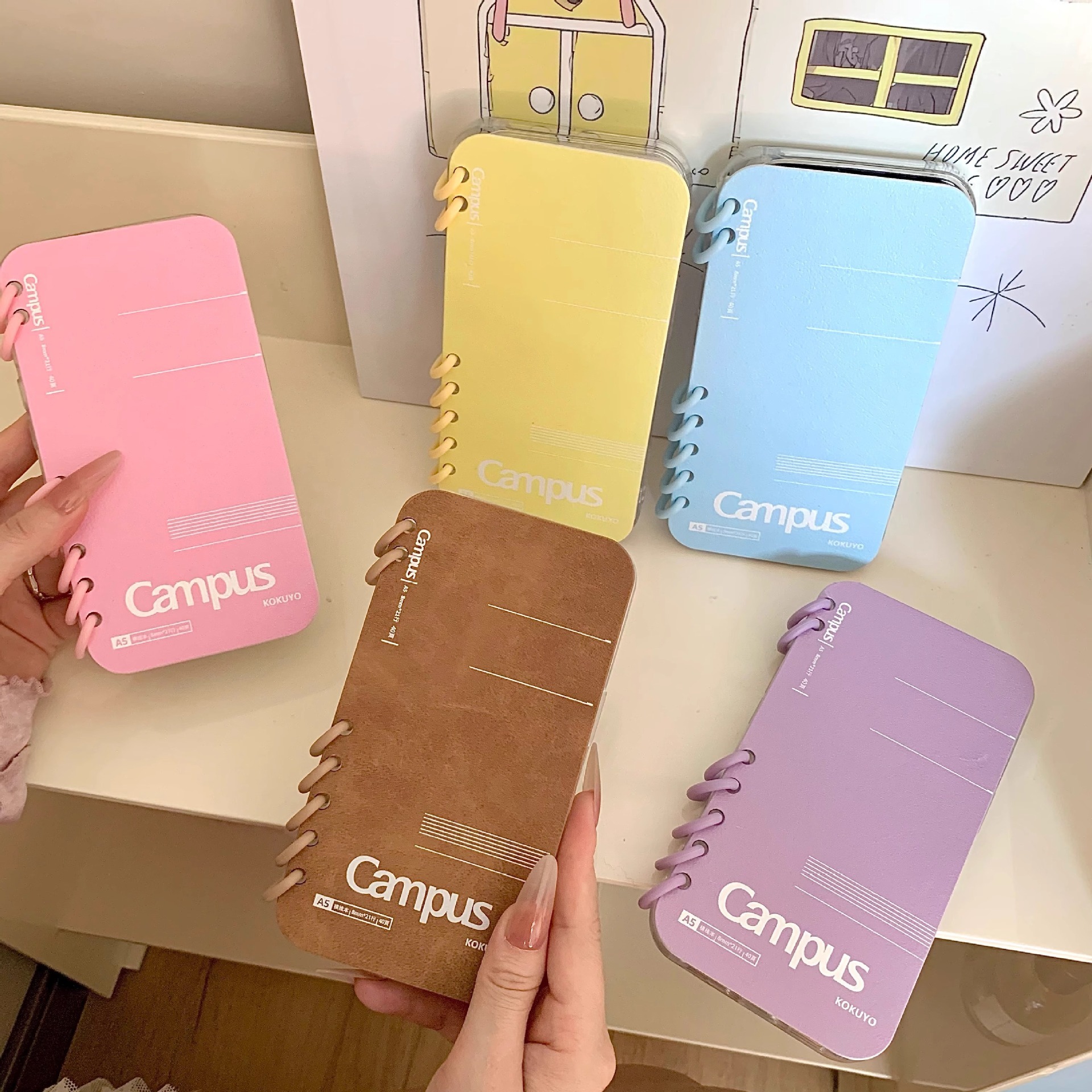 Minimalist Solid Color English Apple 16 Phone Case iPhone 15 Pro Max Flip Cover Notebook 14 Book 13 Female 12