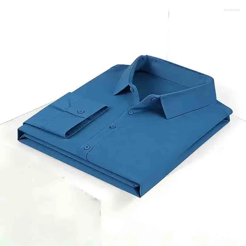 Men's T Shirts Stretch Long Sleeve Dress Shirt Wrinkle-Resistant Business Casual Button Up Top