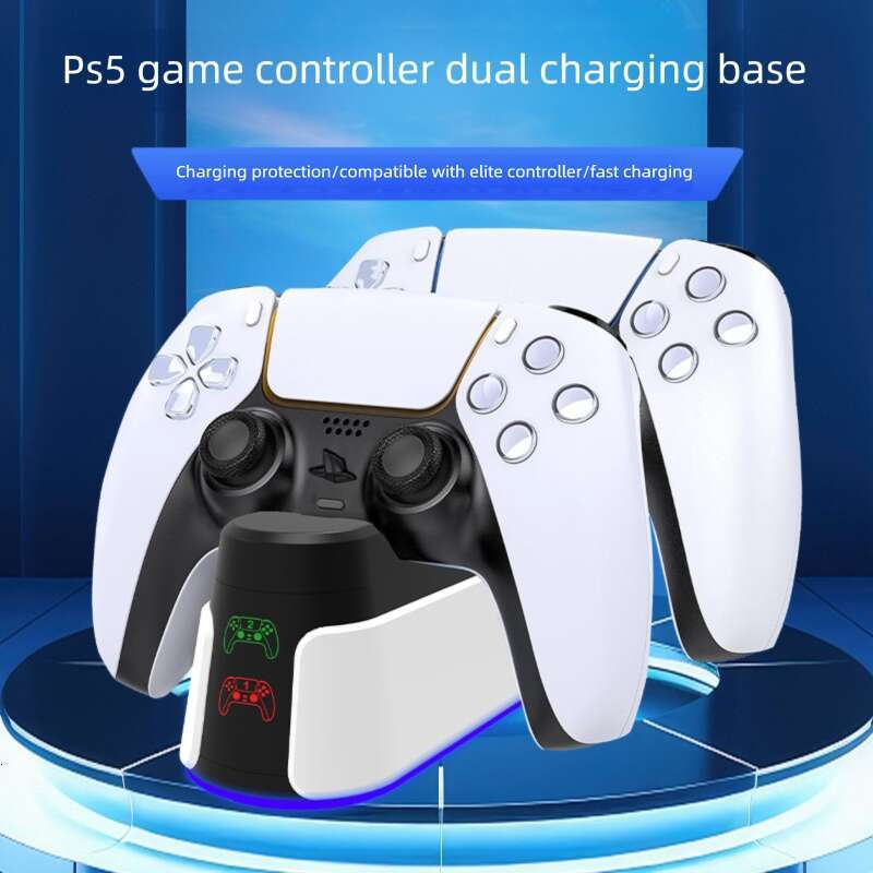 Famous Brand New PS Dock Controller Base Fast Dual Charging RGB Lighting Effect Cross Border Private Model CKS