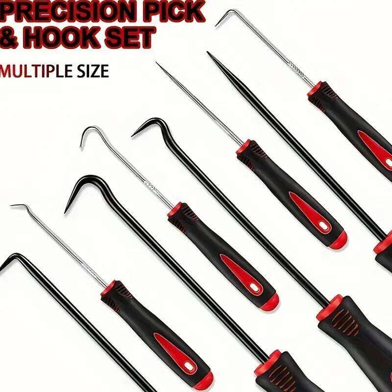 4pcs oil seal screwdriver set - maintenance precision picker hook set, car O-ring and gasket disassembly tool