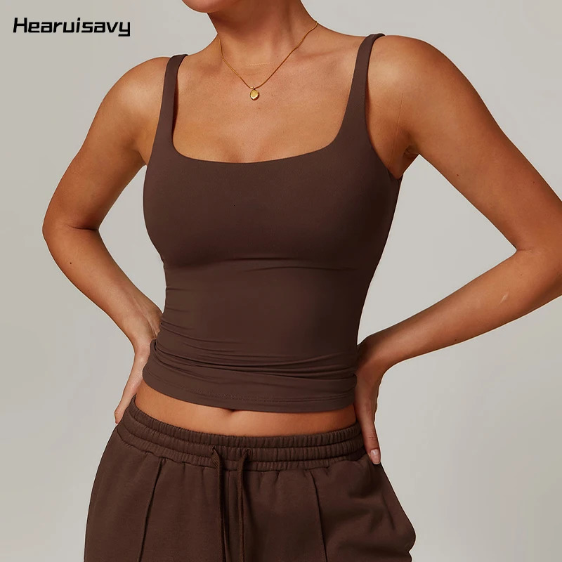 Ctenkevet Womens Workout Yoga Tank Top Quick-Dry Gym Sports Vest Female Running Tight Top Women U-Back Fitness Underwear 260408