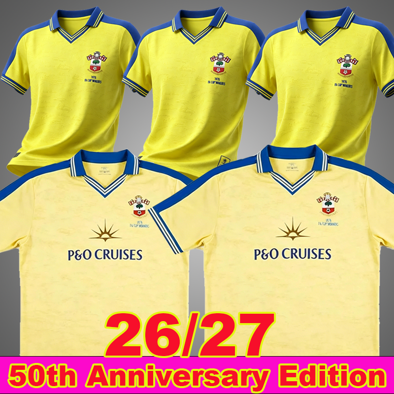 Southampton Football Soccer Jerseys Special southamton fc 50 26 FA Cup Year Anniversary Shirt 2026 2027 26 REDMOND Football shirts adult men
