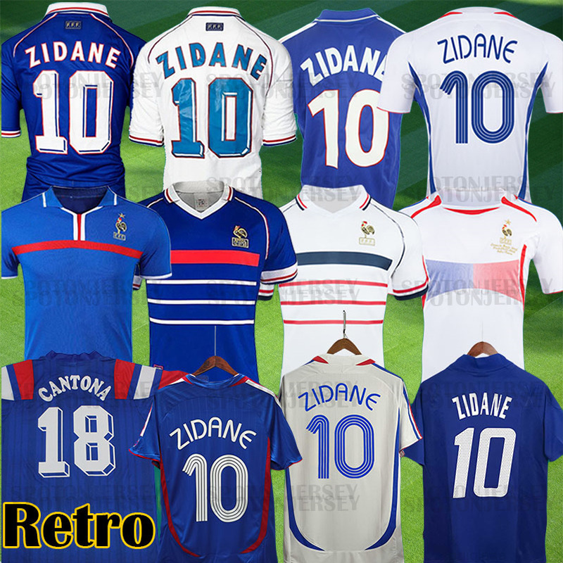 French football kits shirts ZIDANE TREZEGUET DESCHAMPS HENRY Petit DJORKAEFF retro soccer jersey world cup