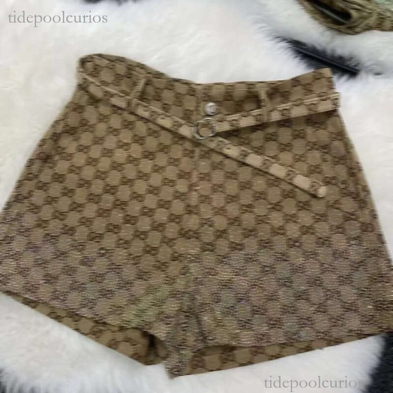 Summer luxury brand renowned female designer round neck gg T-shirt printed shorts short skirt g set, high-quality women's clothing f0e