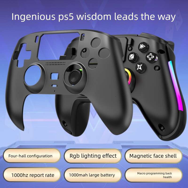 Famous Brand New PS Game Controller With Magnetic Cover RGB Lighting Macro Programming Microphone Wireless Bluetooth Cross Border CKS