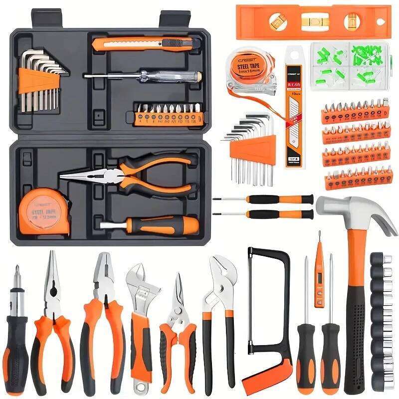orange multi-tool set, Hardware Set, Manual DIY Toolbox Tools, Durable, Essential For Furniture