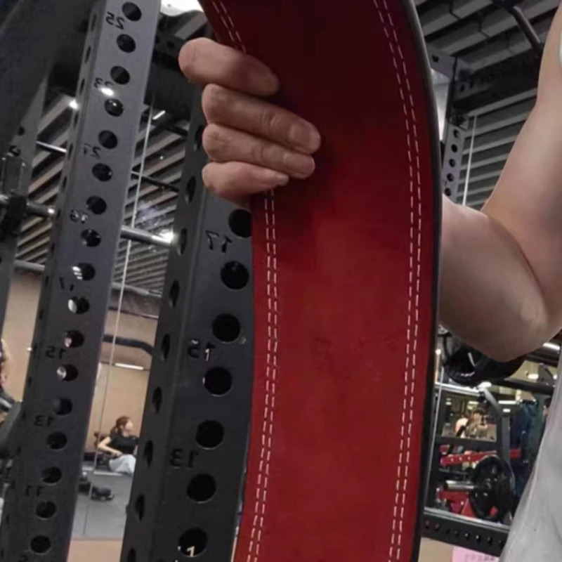 Weightlifting Belt Cowhide Leather Lever Buckle Waist Support Powerlifting Strong Pull Squat Deadlift Gym Training Powerlifters 260410