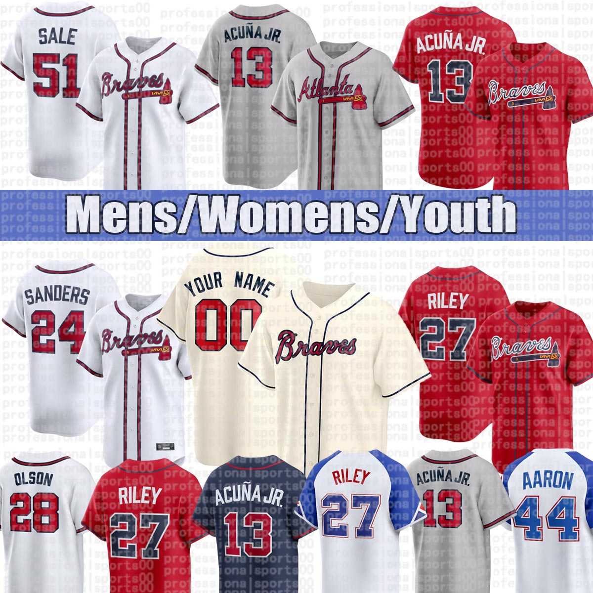Atlantas braves Jerseys Ronald Acuna Jr. Jersey #1 Ozzie Albies Chris Sale Austin Riley Matt jersey 2026 city custom Baseball Jerseys