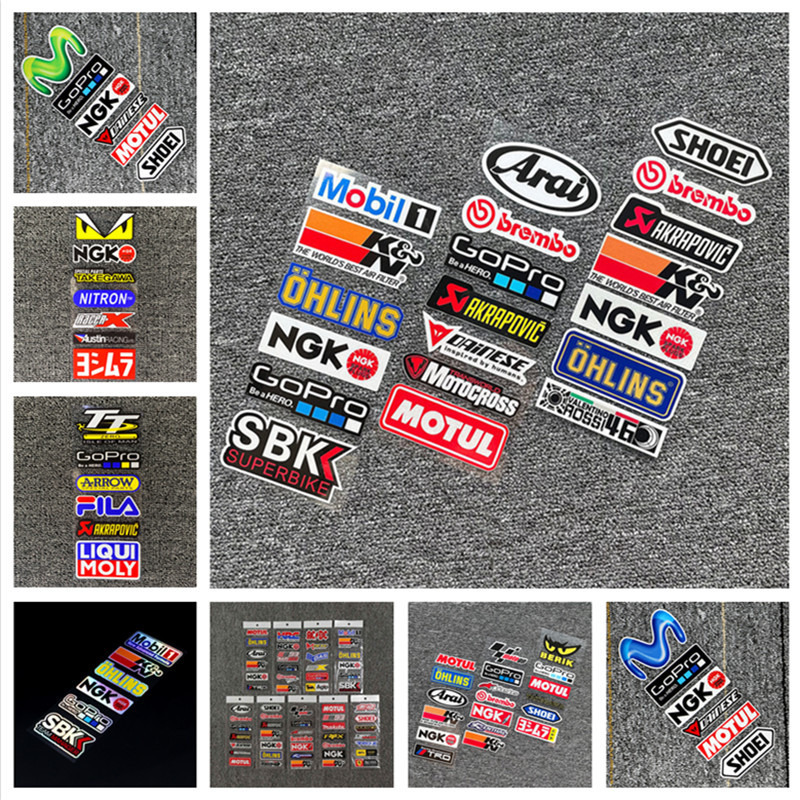 Reflective car sticker sponsor motorcycle sticker helmet sticker electric bike motorcycle decoration scratch reflective sticker