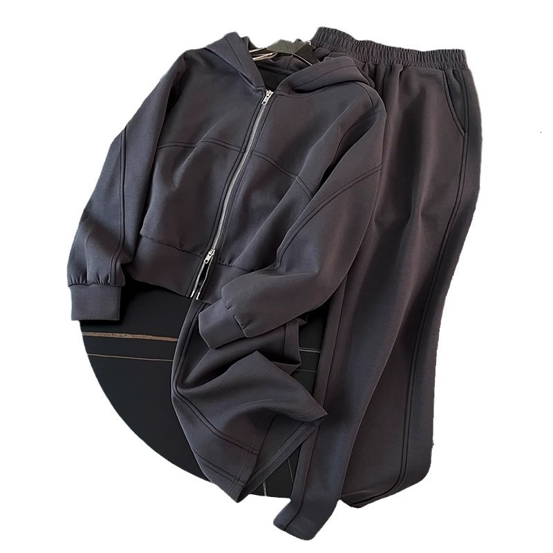 2026 New Designer Luxury Brand European Sportswear Fashion Foreign Trade Women's Set Spring And Autumn High End Loose Fit Sweatshirt And Sweatpan