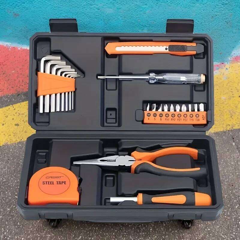 orange multi-tool set, Hardware Set, Manual DIY Toolbox Tools, Durable, Essential For Furniture