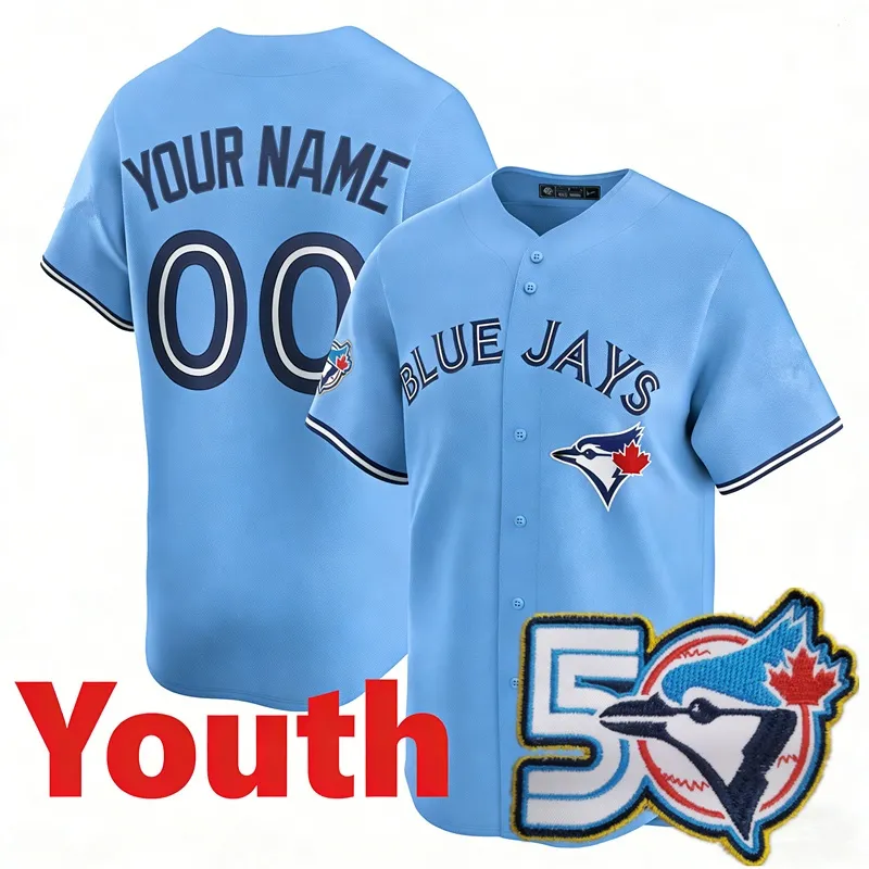 Torontos 2026 50th Anniversary Blue Jays Baseball Jersey Je Carter 27 Vladimir Guerrer Jr. Kazuma Okamoto 4 Gerge Springer 30 Kirk 39 Trey Yesavage 22