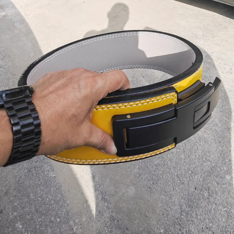 Weightlifting Belt Cowhide Leather Lever Buckle Waist Support Powerlifting Strong Pull Squat Deadlift Gym Training Powerlifters 260410