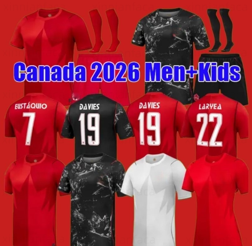 2026 Canada Soccer Jerseys MEN KIDS KIT WOMEN Uniforms national team DAVIES J.DAVID LARIN 26 UGBO CAVALLINI MILLAR EUSTAQUIO FRASER football shirt T h