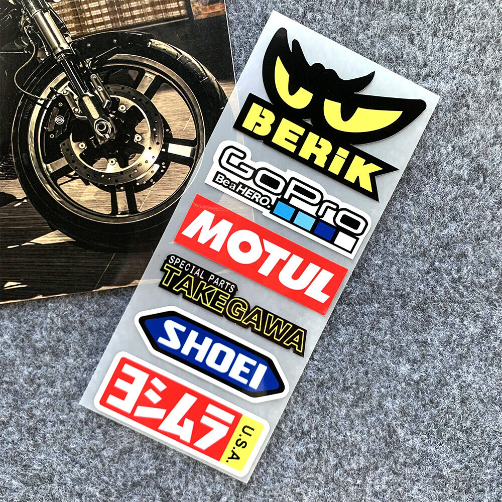 Reflective car sticker sponsor motorcycle sticker helmet sticker electric bike motorcycle decoration scratch reflective sticker