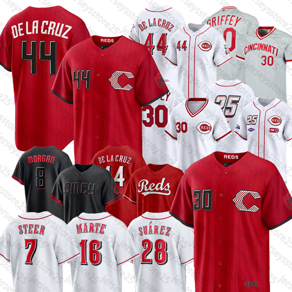 Elly De La Cruz Reds Baseball Jersey 2026 NEW City Connect Ken Griffey Jr. Pete Rose Hunter Greene Spencer Steer TJ Friedl Sal Stewart Ke'Bryan Hayes Noelvi Marte Jerseys