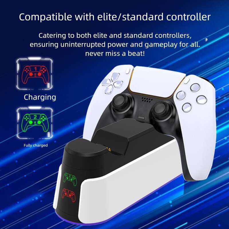 Famous Brand New PS Dock Controller Base Fast Dual Charging RGB Lighting Effect Cross Border Private Model CKS
