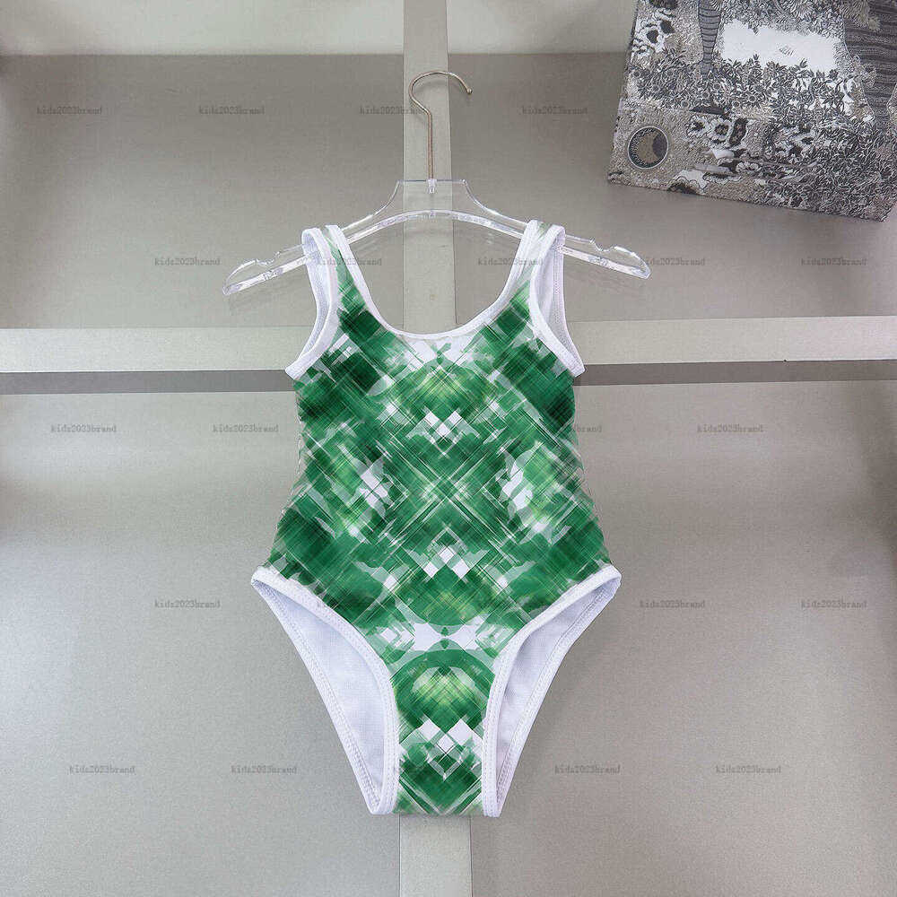 New girls swimwear child Symmetrical printing Beach Bikinis kids designer clothes one-pieces swimsuit summer baby swimwears A297X09N073
