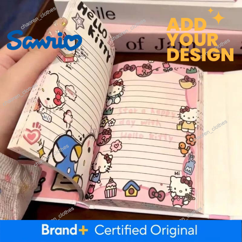 Sanrio Notebook Hellokitty Kawaii Female Triple Fold Full Color Inner Page Student Handbooks High Beauty Student Stationery Gift - view 5