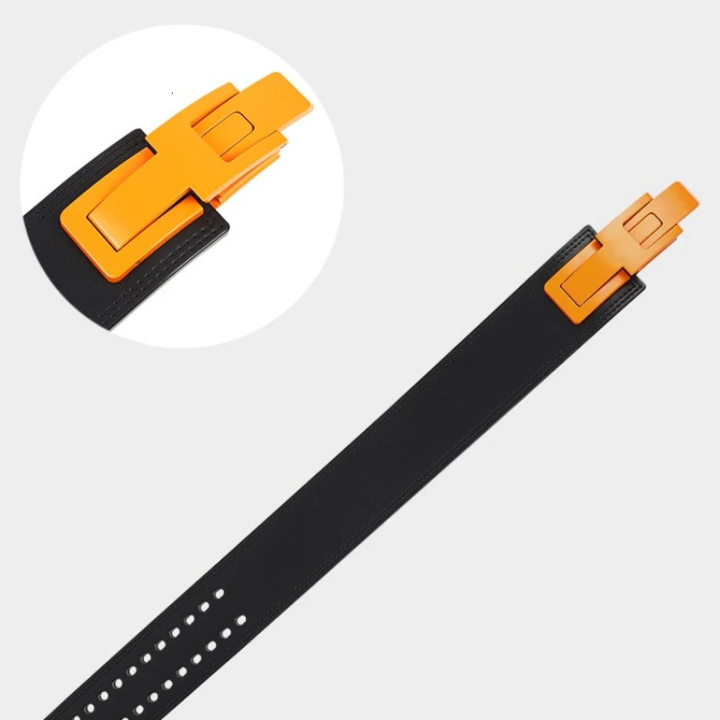 Leather Weightlifting Belt Cowhide Lever Buckle Waist Support Powerlifting Strong Squat Deadlift Gym Training Fitness Workout 260410