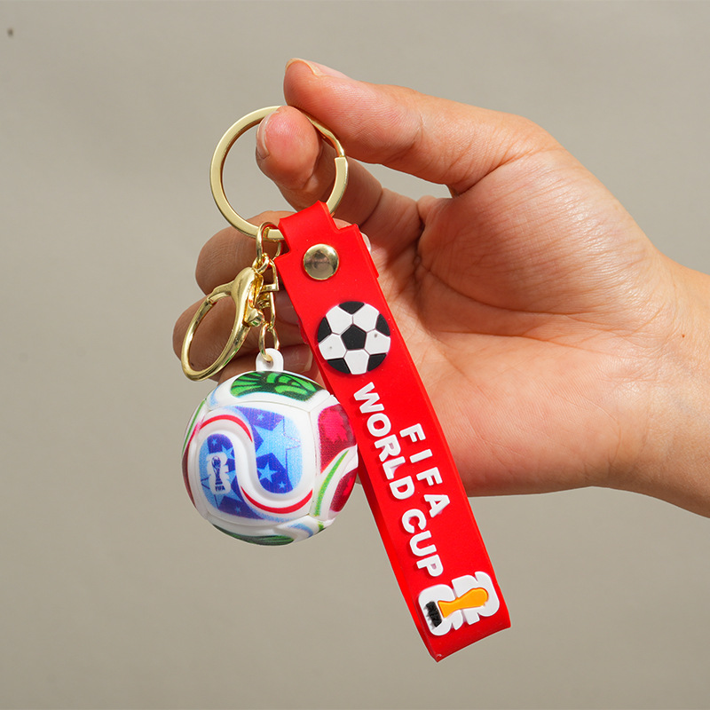 2026 US-Canada-Mexico World Cup Keychains Fan Peripheral Souvenirs Football Pendants Creative Cartoon Gifts