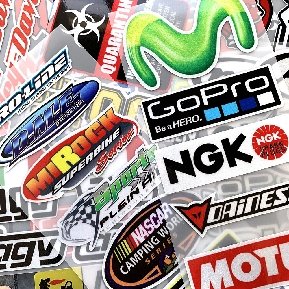 Reflective car sticker sponsor motorcycle sticker helmet sticker electric bike motorcycle decoration scratch reflective sticker