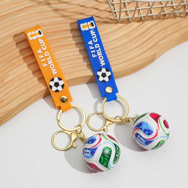 2026 US-Canada-Mexico World Cup Keychains Fan Peripheral Souvenirs Football Pendants Creative Cartoon Gifts