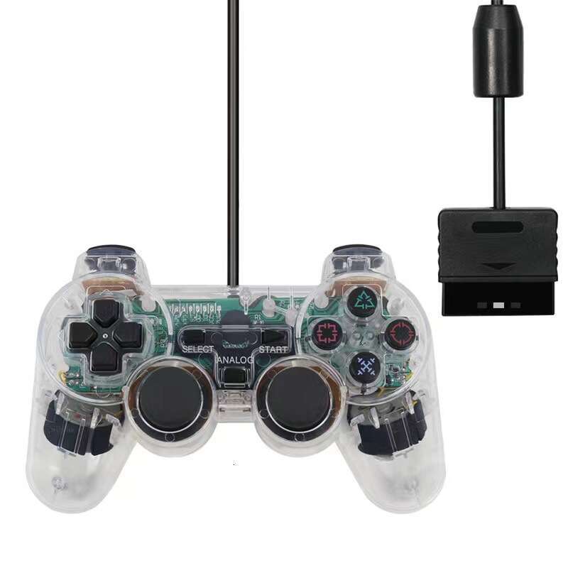 Famous Brand Famous Brand Factory In Stock PS Game With Snowflake Buttons Motors Dual Vibration Transparent Colorful P Controller For Wholesale CKS