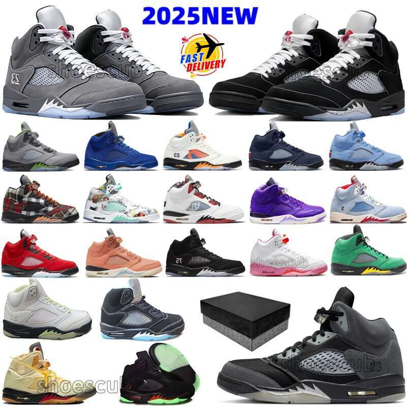 Designer Shoes 5s Basketball Shoes gray wolf Black Cats Thunders Cool Grey cement Brick Fire Red Black metallic Awake low Fragment men women outdoor sneakers shoes