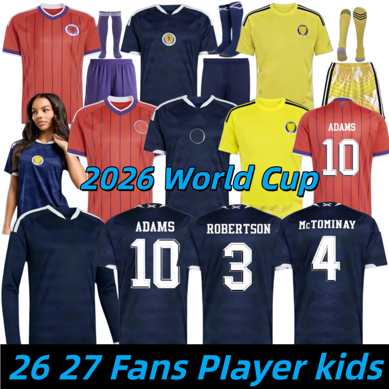 2026 World Cup scotland football shirt ROBERTSON ADAMS 26 27 DYKES McTominay McGREGOR SHANKLAND MCGREGOR Soccer Jerseys Home away goalkeeper men kids kits