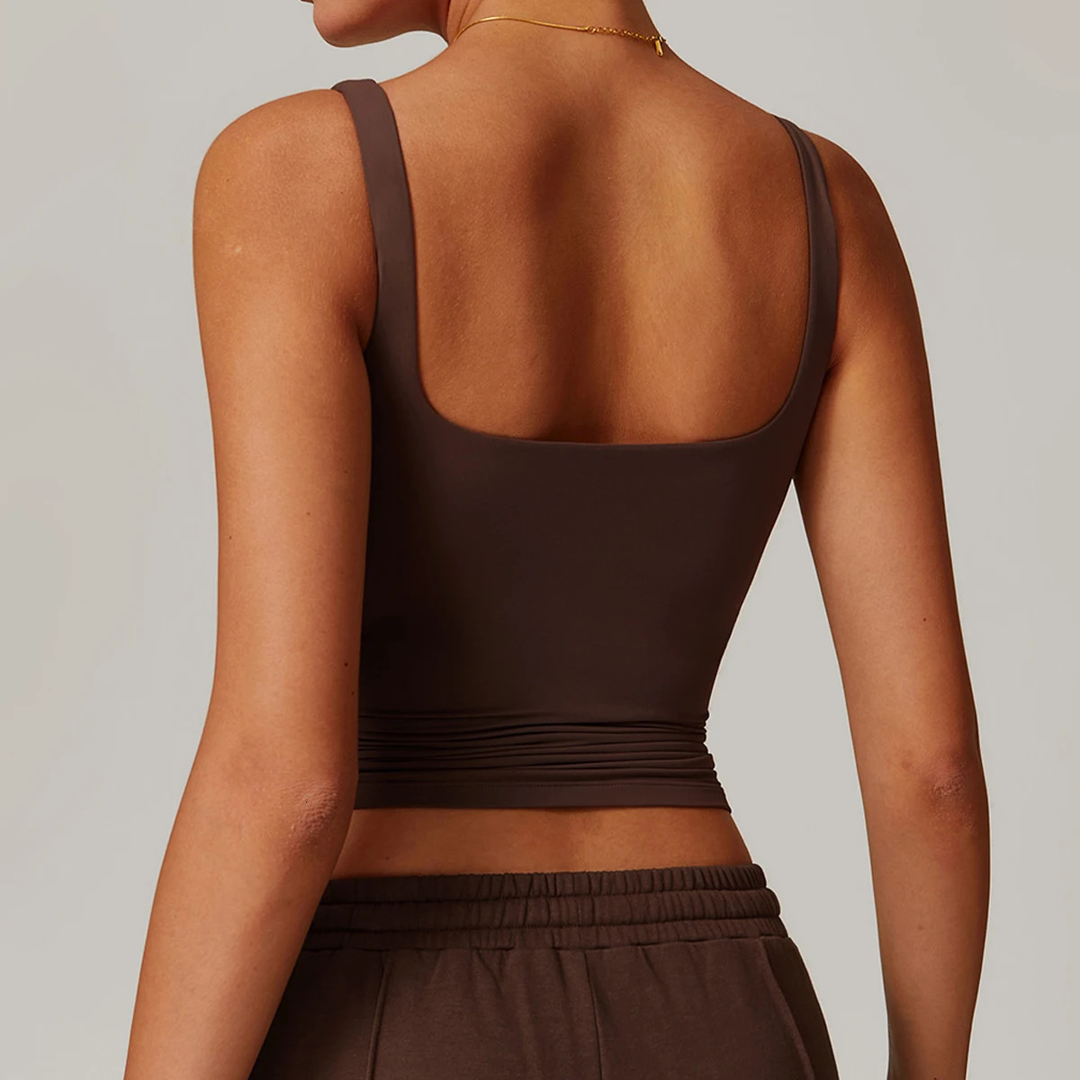 Ctenkevet Womens Workout Yoga Tank Top Quick-Dry Gym Sports Vest Female Running Tight Top Women U-Back Fitness Underwear 260408