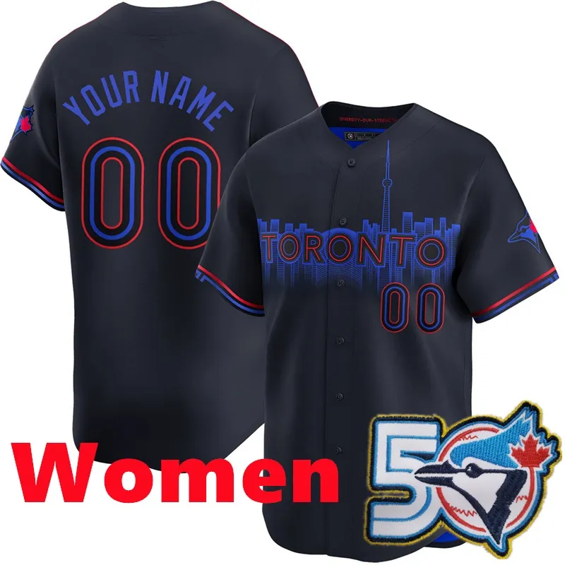 Torontos 2026 50th Anniversary Blue Jays Baseball Jersey Je Carter 27 Vladimir Guerrer Jr. Kazuma Okamoto 4 Gerge Springer 30 Kirk 39 Trey Yesavage 22